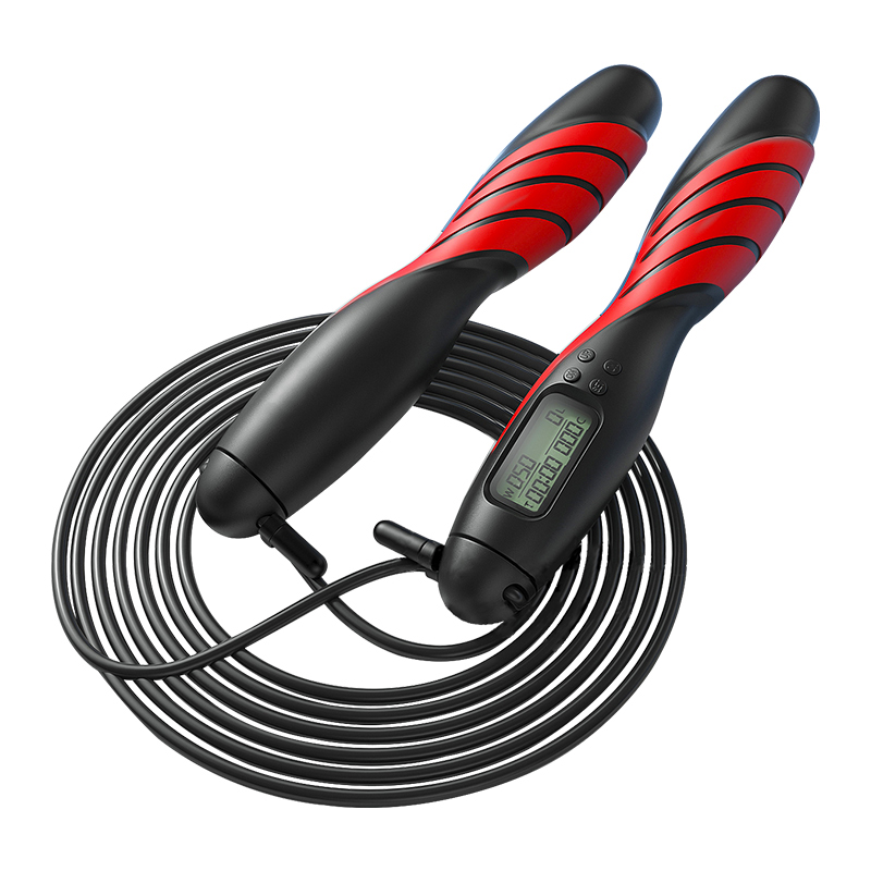 China Wholesale Pink Skipping Rope Manufacturers Suppliers - Professional Fitness Training Multifunctional Calorie Digital Counter PVC Rope Skipping – Bangyi
