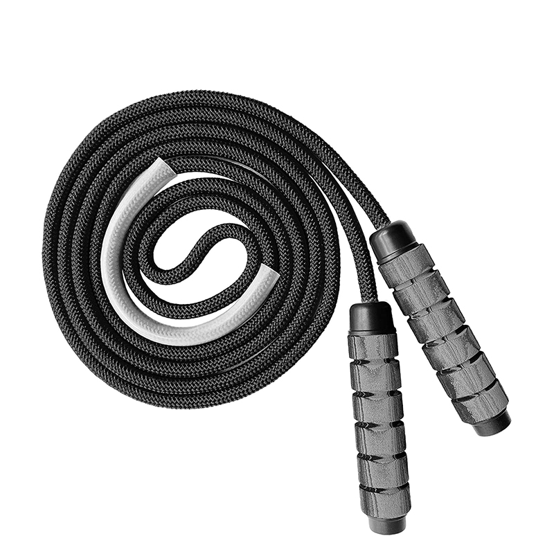 China Wholesale Jump Rope Custom Logo Factory Quotes - Weighted Cotton 9mm Jump Rope Workout Skipping Rope black color – Bangyi