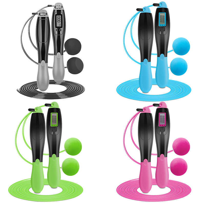 China Wholesale Jump Rope Aluminum Factories Pricelist - Hot Selling Digital Skipping Rope for Exercises Adjustable Jump Counter Electronic – Bangyi